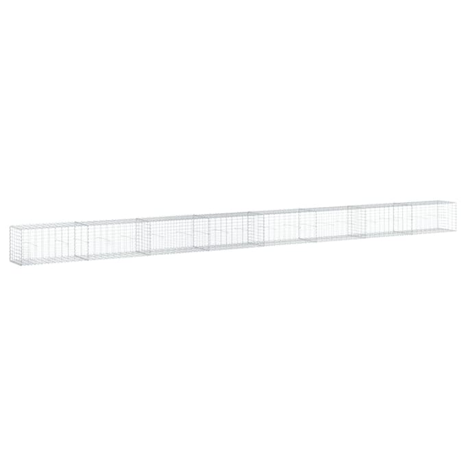 vidaXL - Schanskorf - 800x50x50 - cm - gegalvaniseerd - ijzer - zilverkleurig
