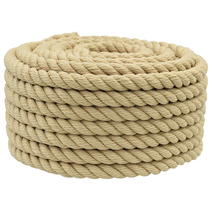 vidaXL - Boottouw - 2 - mm - 50 - m - Naturel