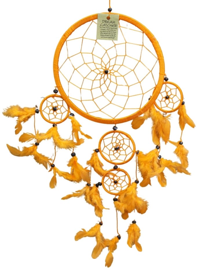 dromenvanger 22cm Oranje - alleen veren