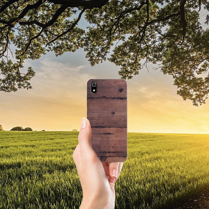 Xiaomi Redmi 7A Bumper Hoesje Old Wood