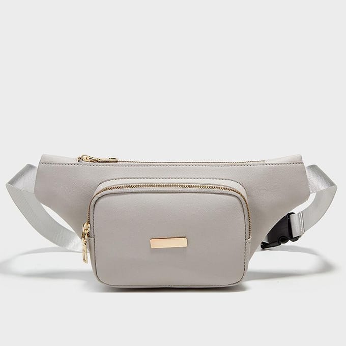 Cameratas, Modieuze Crossbody Telefoon Heuptas met Dubbele Rits, Dames Tas, Modieuze Borsttas black