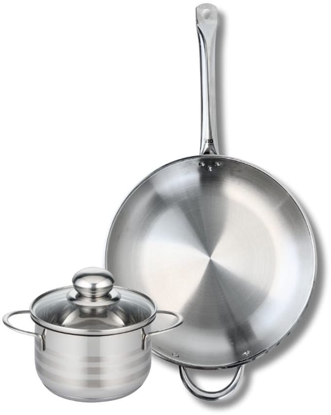 Set van 1 Koekenpan 32 cm en 1 braadpan 16 cm Elo Profi Brillant