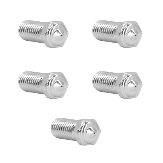 5 stuks 3D-printer nozzles set roestvrij staal 1.75mm 0.4mm messing tip nozzle set voor QIDI X Maximum 3 gray