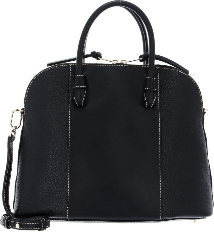 FURLA Leren Handtas Schoudertas Miastella Dome Bag Nero Zwart