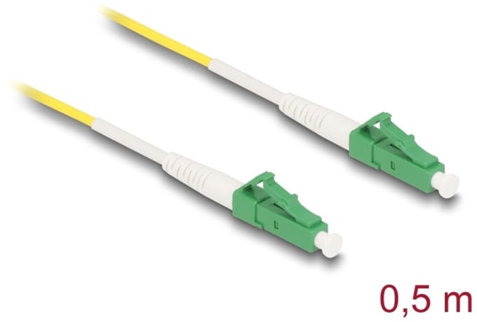 Delock Cable Optical Fibre LC-APC to LC-APC Simplex Singlemode OS2 0.5 m