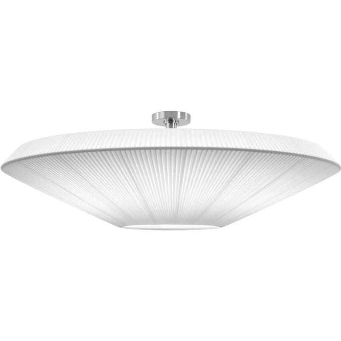 Bover plafondlamp Siam 120, hoogte 36 cm, nikkel/wit