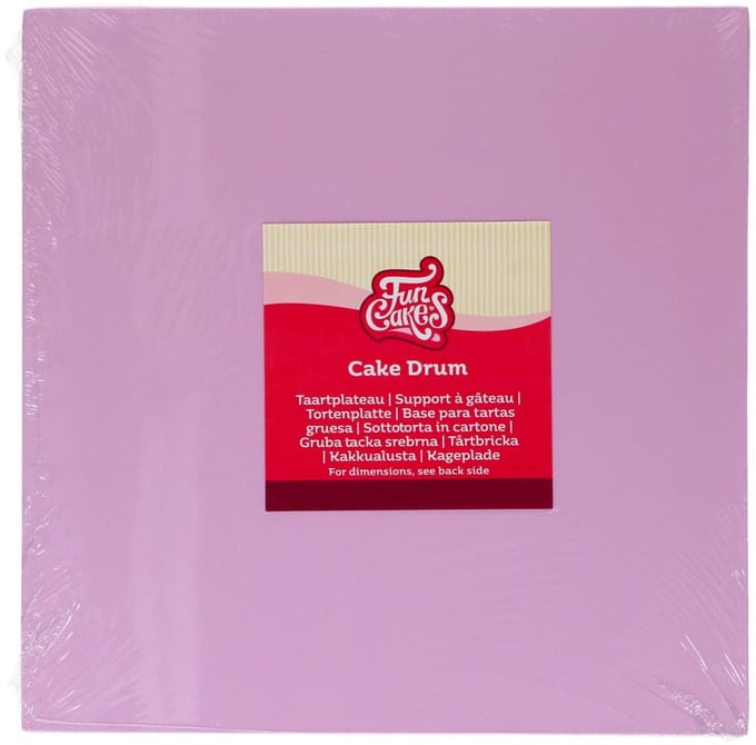 FunCakes Cake Drum Vierkant Pastel Paars 25cm