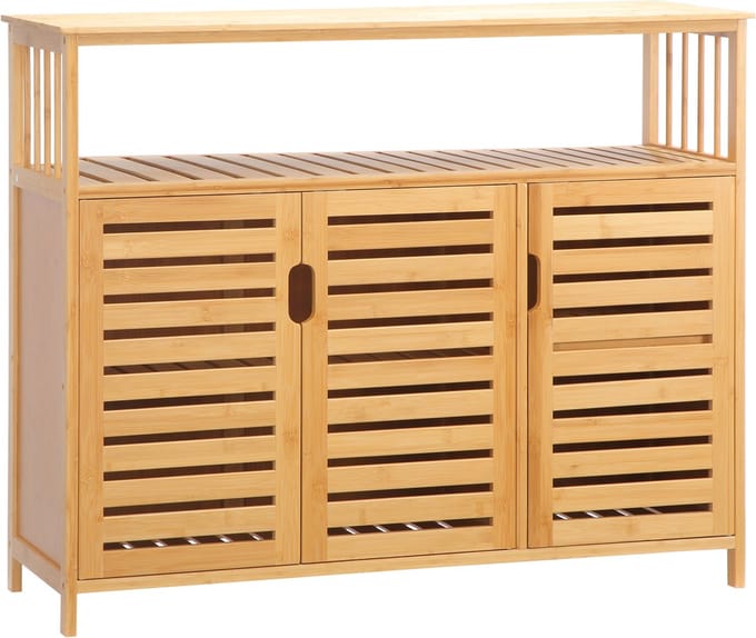 HOMCOM Dressoir - Bamboe - 100x35x82cm - Natuurlijk Hout