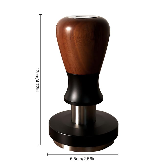 58,35 mm Koffietamper 30 lbs Constante Druk Dubbele Veer Zelfaanpasbare Diepte Impact Espresso zwart