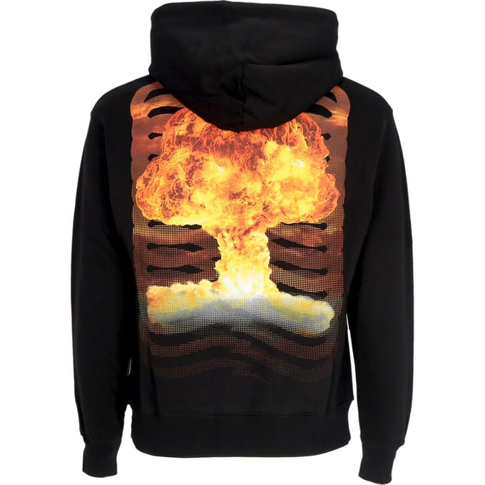 Hoodie Man Ribs Atomic Hoodie Black