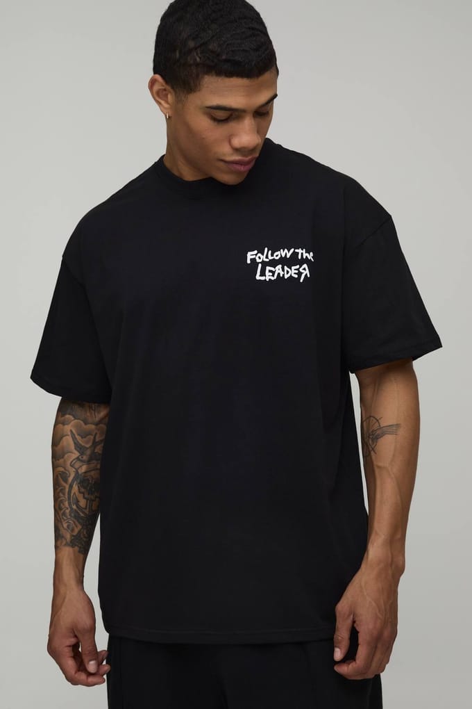 Korn Stereo Oversized License Print T-Shirt | Black | Size Medium