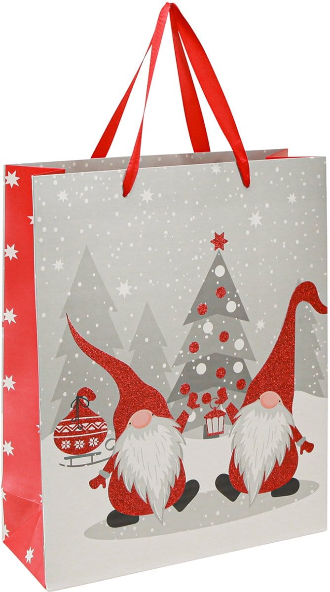 Cadeautasjes, papieren tasjes, elfjesdesign, 26×10×32 cm, 2 stuks