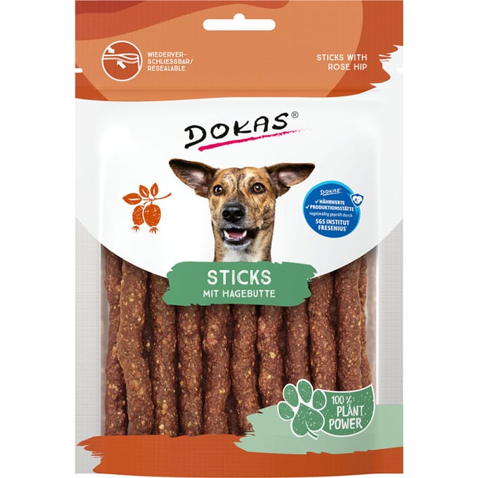 Voordeelpakket: 4x105g Dokas Sticks met rozenbottel hondensnacks