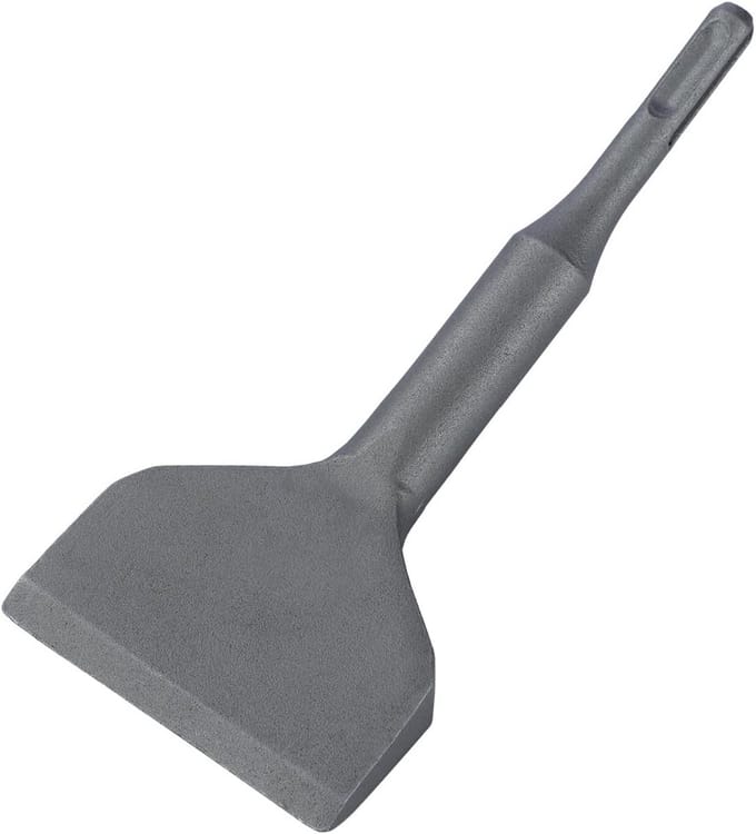 SDS-Plus schraperbeitel 165 x 75 mm voor tegels tapijt linoleum en wanden