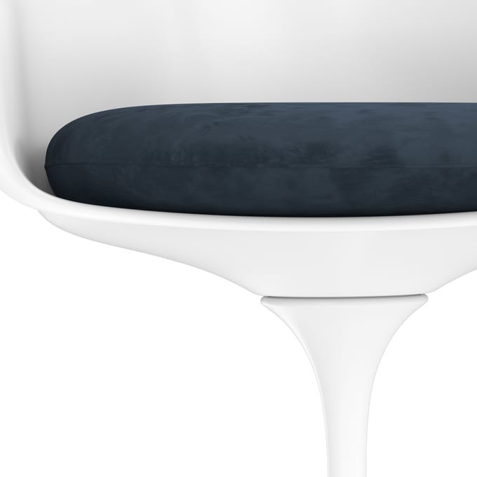 Knoll International Saarinen Tulip Armleunstoel - Eva 170 - notte - wit