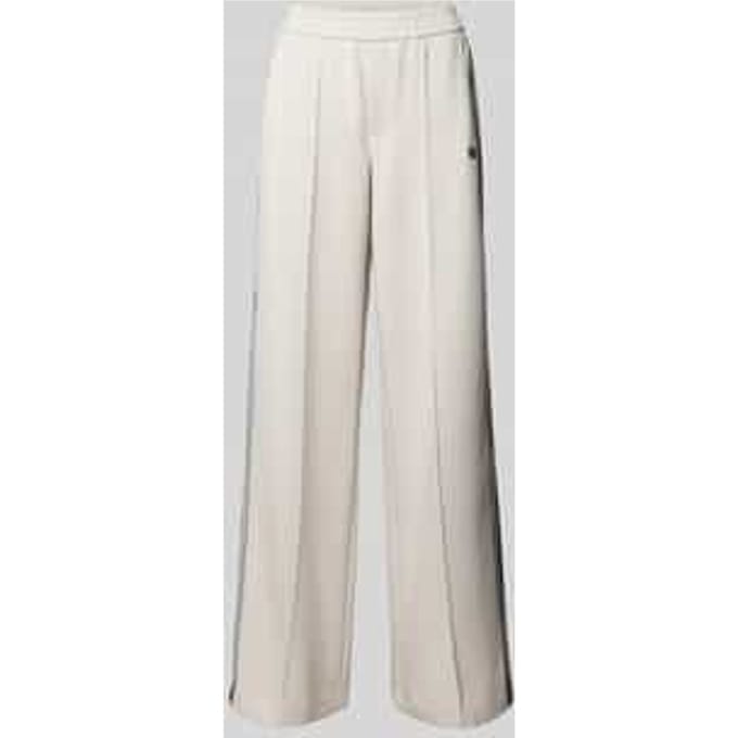 Straight leg stoffen broek met vaste persplooien