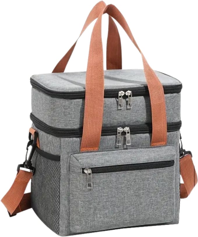 Nivard Koeltas - Koelbox - Koelelementen - Coolbox - Auto - Lunchtas - Strand - Grijs