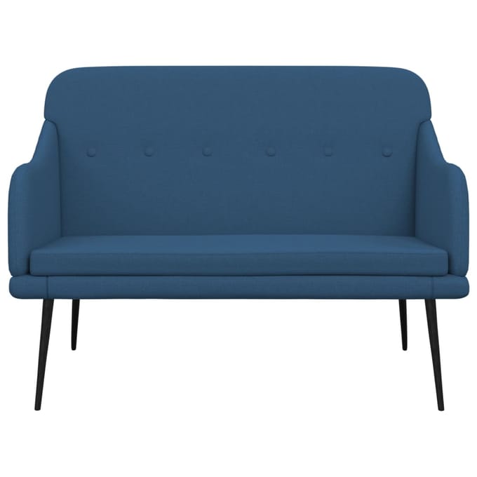 vidaXL - Bankje - 110x76x80 - cm - stof - blauw