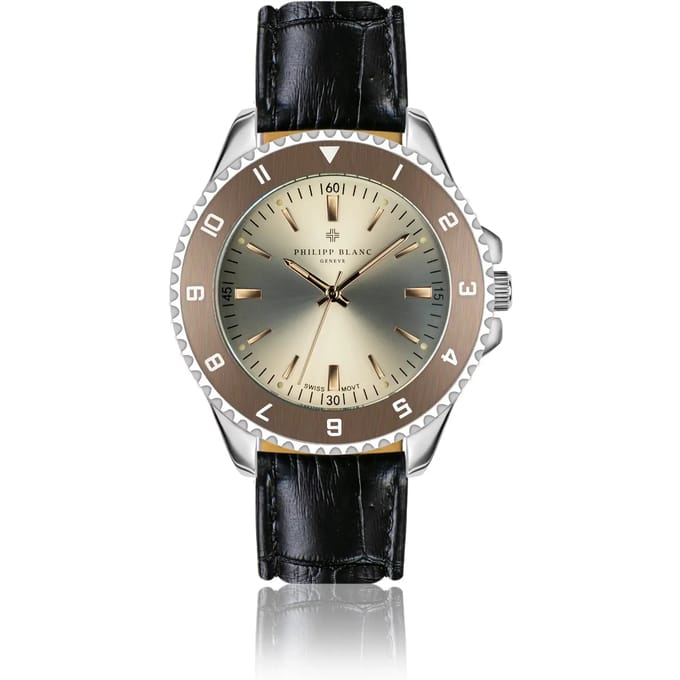 Krokodillenleren horloge Philipp Blanc Avenches