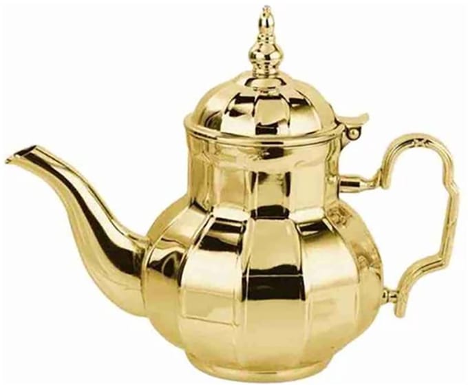 Kadirelli Theepot Goud - RVS - 1.6 Liter - Turkse & Marokkaanse Theepotten