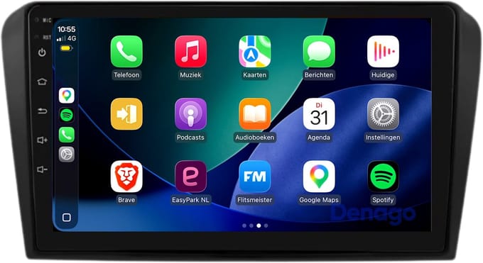 CarPlay autoradio geschikt voor Mazda 3 | 2003 t/m 2009 | Android 16 | Draadloos Apple CarPlay & Android Auto | 2GB + 32GB | QuadCore processor | Denago DNG-A467 | 2025 model | 2003 2004 2005 2006 2007 2008 2009 | Bluetooth & Wifi