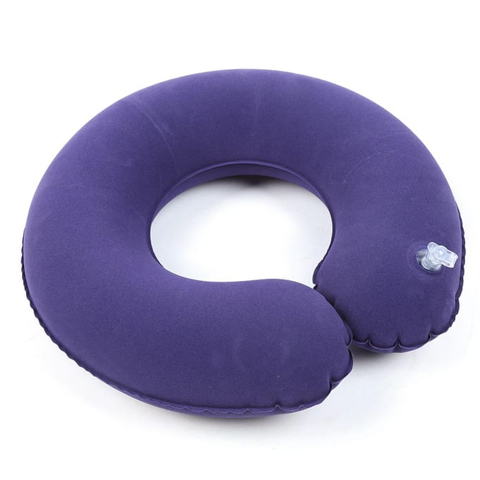 Coussin Gonflable PVC Ergonomique Portable Siège Coussin Tapis avec Gonfleur blue