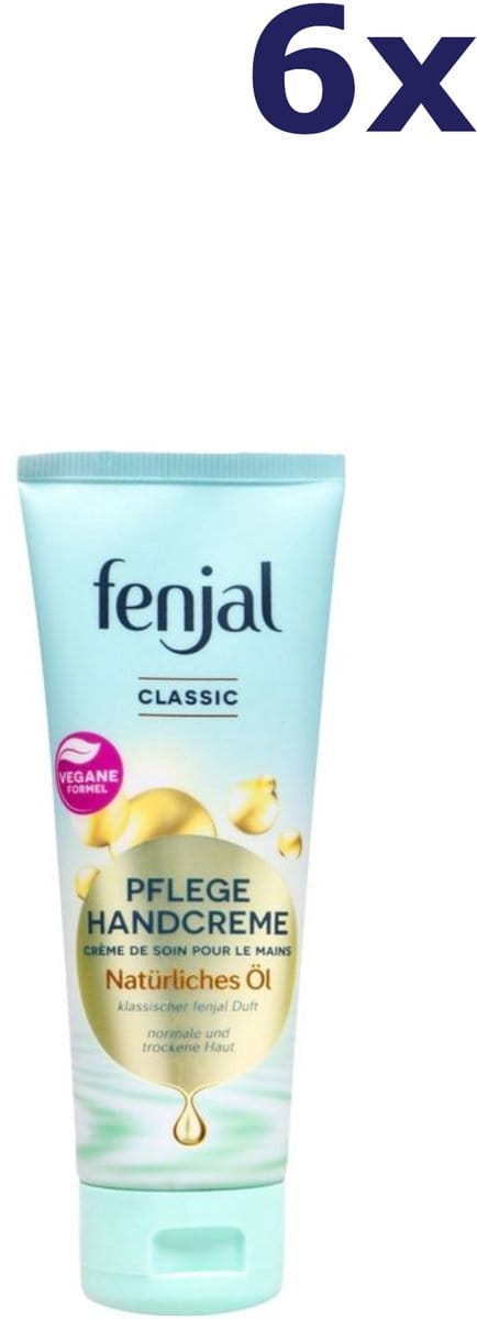 Fenjal - Handcrème Classic - 6 x 75 ml - Voordeelverpakking
