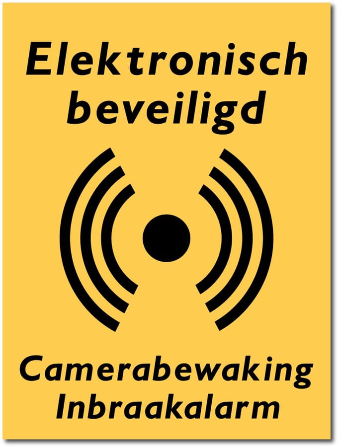 Elektronisch beveiligd bord - Aluminium - 30 x 40 cm - Weerbestendig