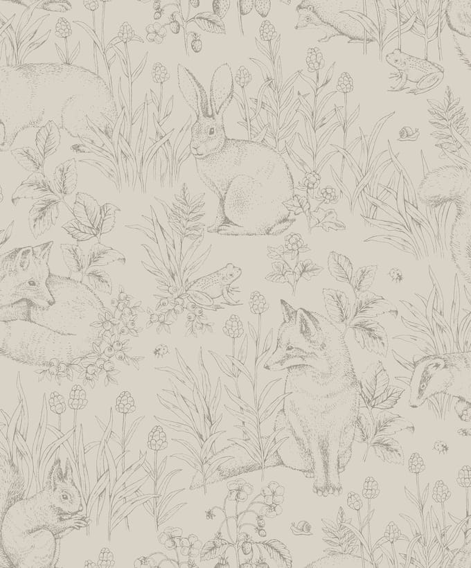 Boråstapeter Vliesbehang 6922 - Newbie2 - Botanisch Beige - 53cm x 10.05m