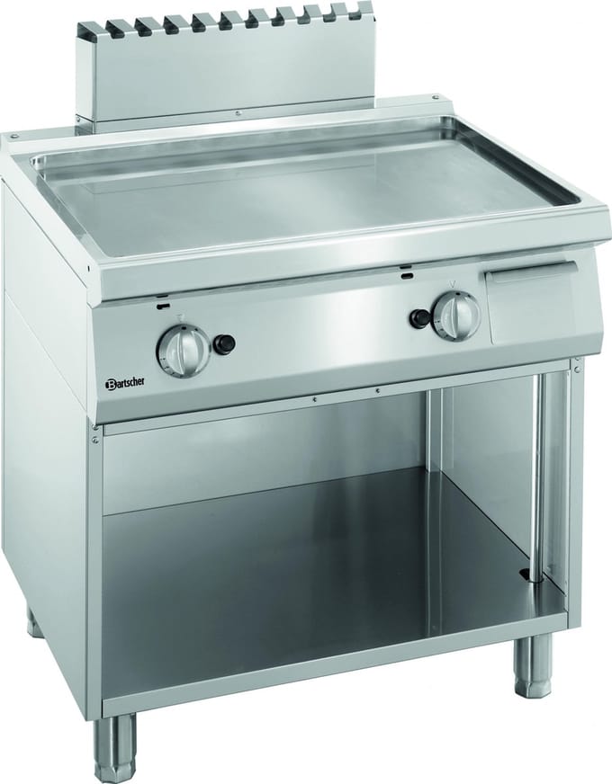 Grillplaat | Gas | 70cm diep | 80cm breed | glad | Bartscher | 2855081