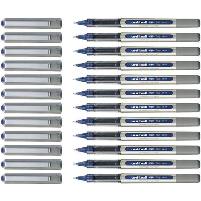 Rollerpen Uni-ball Eye eco 157E medium blauw | 12 stuks