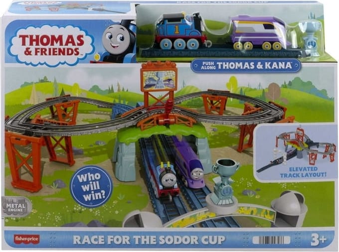 Thomas TrackMaster Push Along Thomas & Kana - Race for the Sodor Cup St [HFW03]