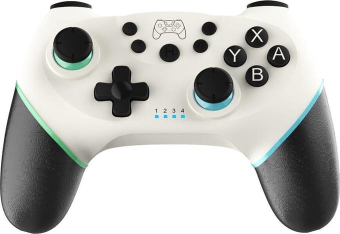 DrPhone JOY3 Draadloze Switch Controller – Trilfunctie – Oplaadbaar – Lange Batterijduur – Voor Switch & Lite – Wit
