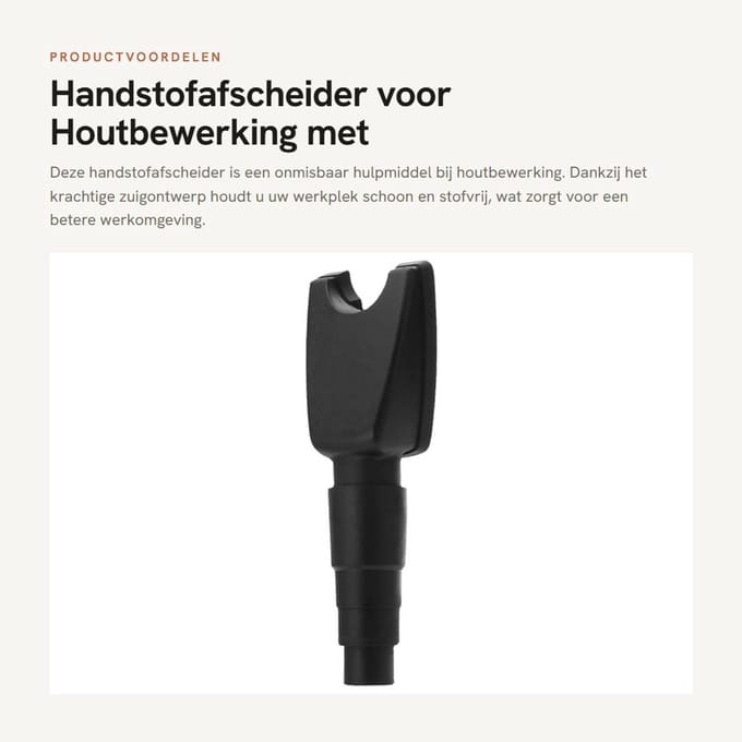 Dailygoods - Handstofafscheider voor Houtbewerking met Krachtig Zuigontwerp