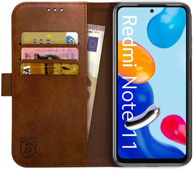 Rosso Element Xiaomi Redmi Note 11 / 11S Hoesje Book Cover Bruin