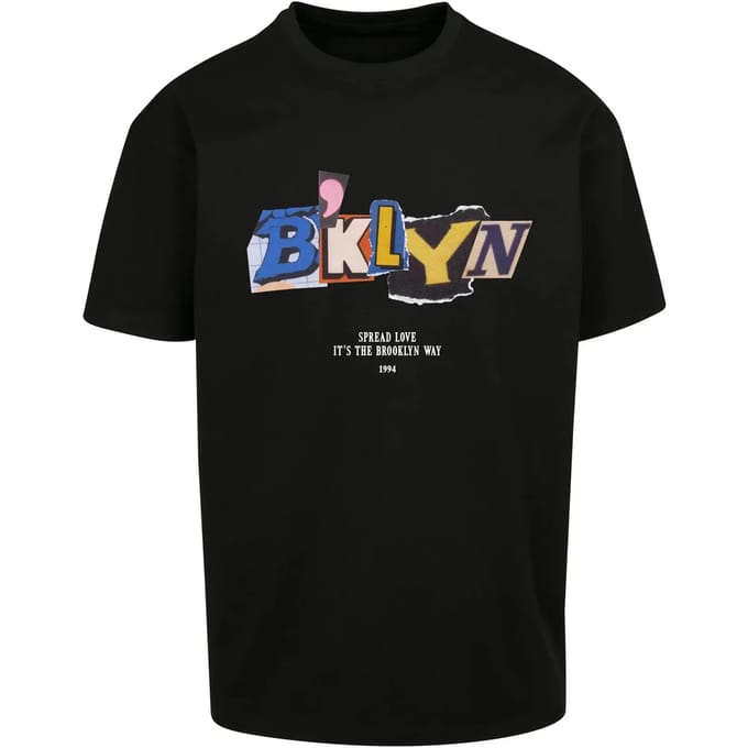 Mister Tee - BRKLYN Oversize Heren T-shirt - M - Zwart