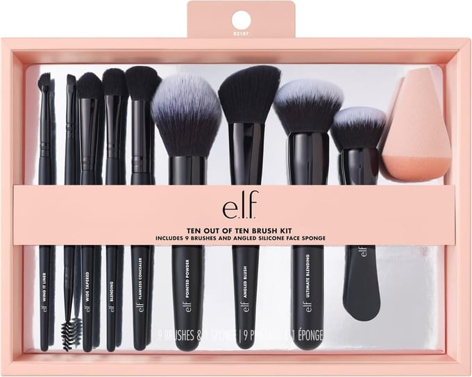 10-delige Make-up Borstelset voor Perfecte Gezichts- en Oogmake-up