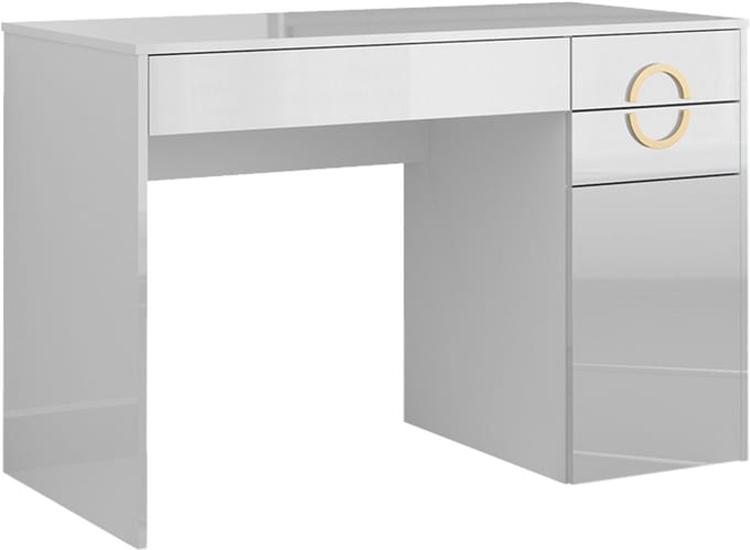 Vicco Adela Bureau – 115 x 55 cm met 3 laden Wit Hoogglans