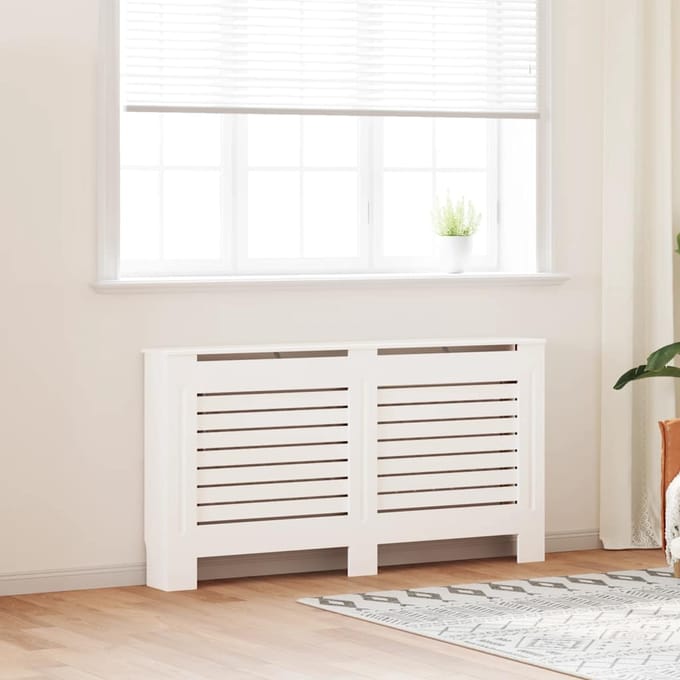 vidaXL Radiatorombouw 152x19x81.5 cm MDF wit
