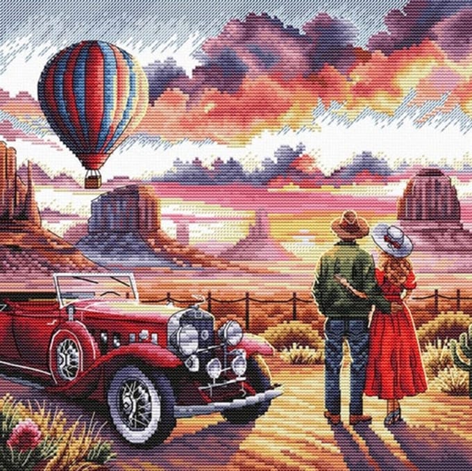 Borduurpakket AVA Stitch - A Romantic Trip - Een Romantische Reis