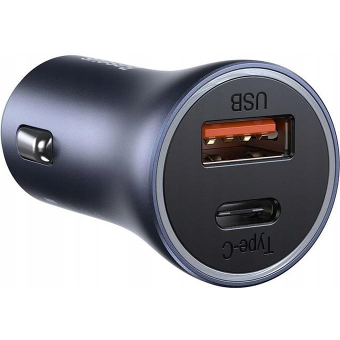 2 in 1 Autolader USB C & USB A 4.0 - 40W - Snellader - Car Fast/Quick Charger - Space Gray