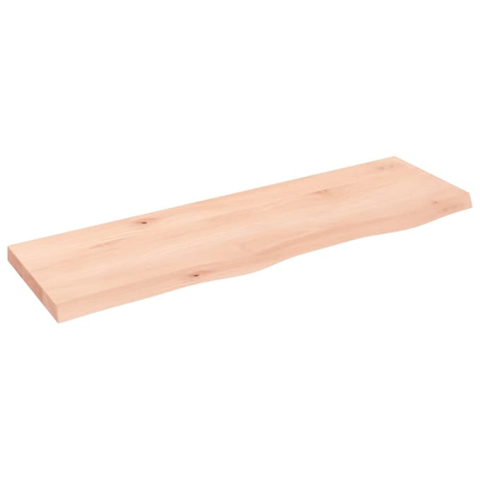 vidaXL - Wastafelblad - 100x30x(2-4) - cm - onbehandeld - massief - hout