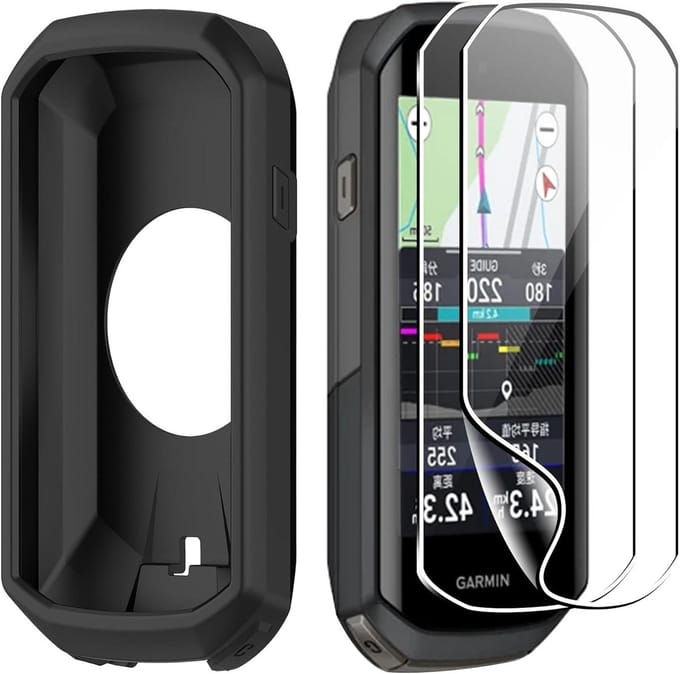 Fietscomputer Bescherming - GPS Accessoires - Fietsen Beschermen - Krasbestendig - 3 Delig - Zwart
