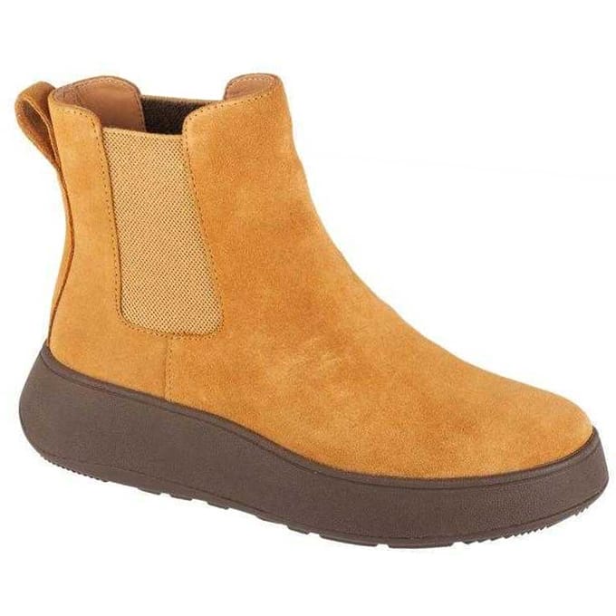 Fit Flop Dames/Dames F-Mode Leren Enkellaarsjes (Bruin)