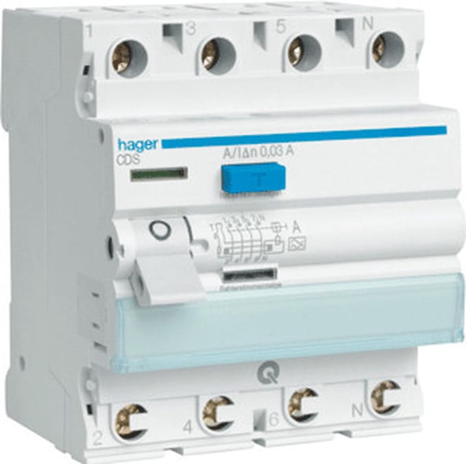 Hager Class A Aardlekschakelaar - CDS440G - E2ZN5