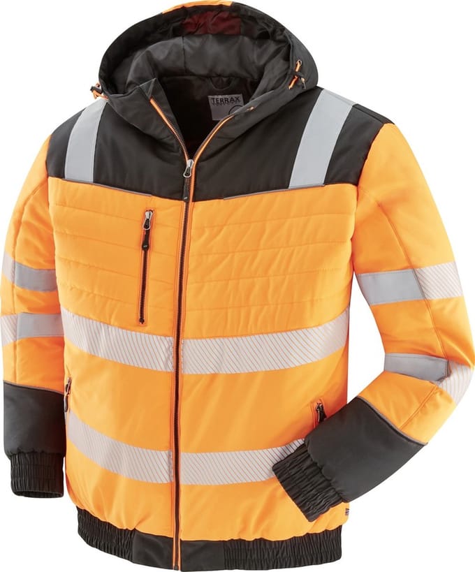 Terrax Workwear Signaalblouseon, oranje/zwart/naturelkleurig