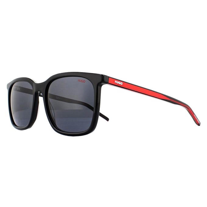 Hugo van Hugo Boss Vierkant Mannen Black Red Gray zonnebril