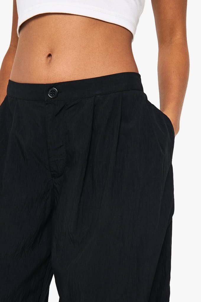 boohoo Dames Petite lage taille broek met rechte pijpen | Black | Maat: 10