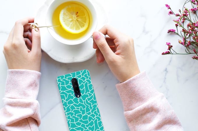 OnePlus 7 Pro Hoesje maken Cracks Blue