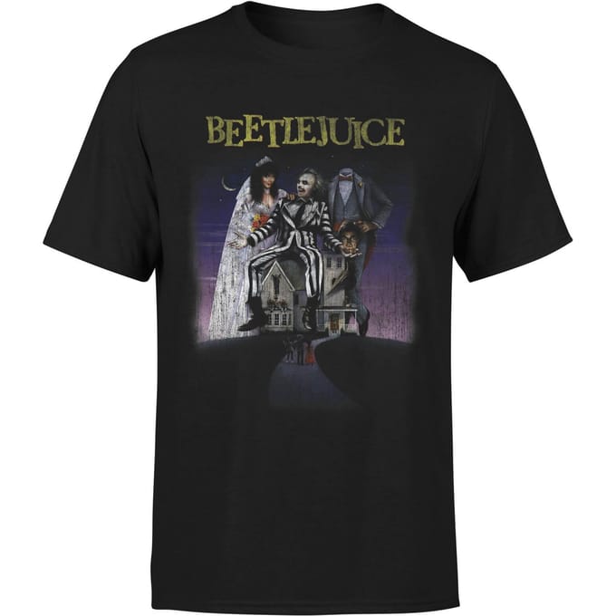 Beetlejuice Distressed Poster T-Shirt - Black - M
